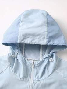 Mountain-Style Sun Protection Clothing, Lightweight, Water-Repellent, Quick-Drying, Outdoor Camouflage Sun Protection Jacket - Baby Blue - View 3