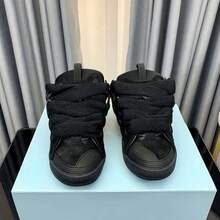 Men's New Retro Couple Shoes, Flat Low-Top Student Shoes With Shoebox, Suitable For Gifts, School, Running, Students - Black - View 1