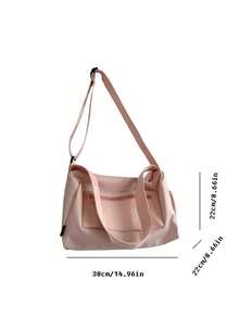 This Brand New Fashionable Classic Joker Solid Color, Large-Capacity Multi-Pocket Design Is Lightweight And Convenient, Making It Suitable For Outdoor Travel And Short-Distance Travel. School Supplies Bag - Multicolor - View 10