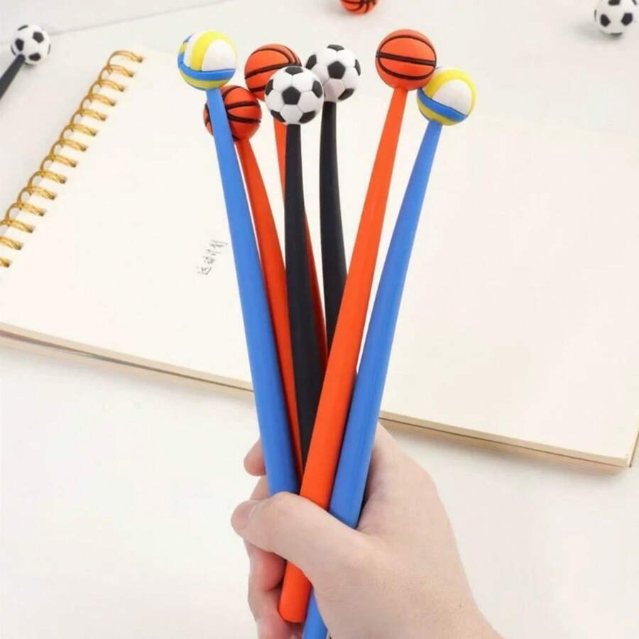 OBOVAY Bộ 3 bút bi thiết kế hình quả bóng World Cup, màu trung tính, đầu bút thiết kế hình bóng đá, bóng rổ, bóng chuyền sáng tạo, bút bi đầy sáng tạo, đồ dùng học tập và văn phòng phẩm, thích hợp làm quà tặng văn phòng, đồ dùng học sinh, văn phòng phẩm với những bất ngờ cho năm học mới. - Nhiều kiểu dáng - Xem 1