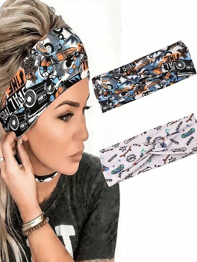 1pc Paisley Pattern Headband, European And American Style Wide Headband, Sweat-Absorbing Fitness Sports Headband, Everyday Bohemian Elastic Hairband