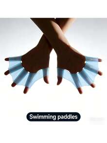 1 Pair Silicone Frog Palm Swimming Paddles, Suitable For Men, Women, Teenagers, Free Style Swimming Training Accessories - Multicolor - View 5