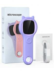 2-Inch IPS Screen Handheld Digital Microscope, Rechargeable Pocket Magnifier, 1000X Magnification Portable Microscope With 400mAh Battery, 8 Adjustable LED Lights, Photo & Video Recording, Anti-Slip Housing, STEM Science Tool For Coin, Plant, Insect Observation, Birthday & Holiday Gift - View 13
