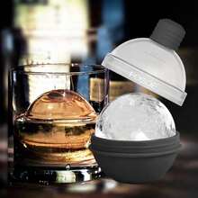 Silicone Ice Ball Molds For Whiskey - Set Of 4 Round Makers With Lids For Cocktails, Bourbon, And Drinks - 預設 - 查看 6