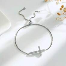 Cross Bracelet, Suitable For Daily Wear - Silver - View 3