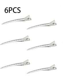 1.8 Inch Matte Silver Single-Tooth Hair Clip, Professional Styling Alligator Clip - Large Hairpin 9CM - View 8