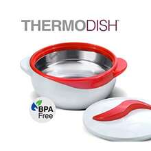 Set of 3 Thermo Dish Hot or Cold Casserole Serving Bowls with Lids - Rojo - Ver 3
