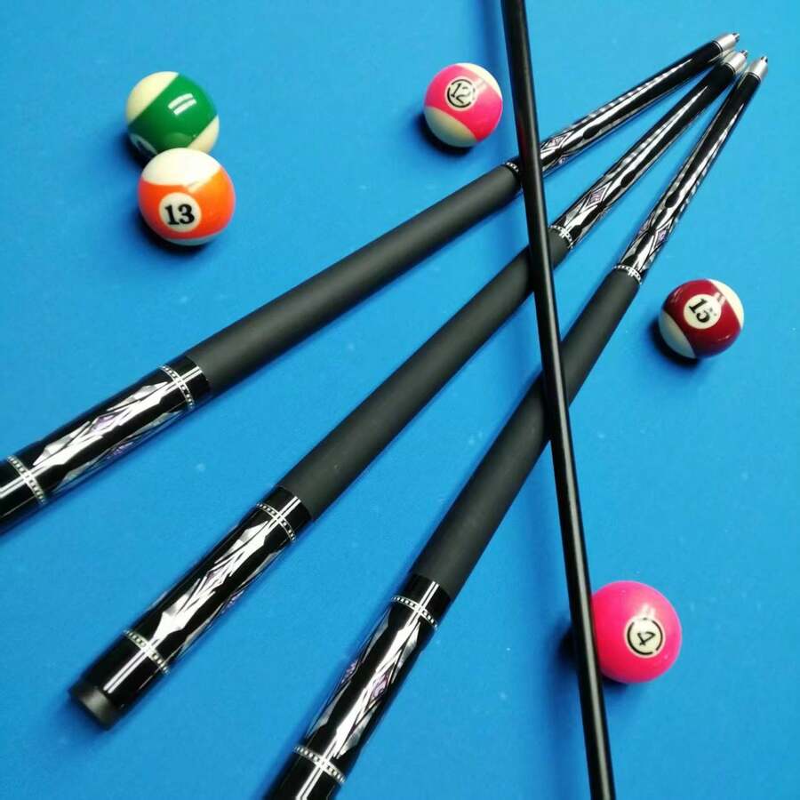 Taco de billar compuesto de carbono profesional - Punta de 13 mm para el juego americano de 9 bolas, diseño de fibra de vidrio amarilla para tiros de precisión, juego rápido y fácil - Morado - Ver 1