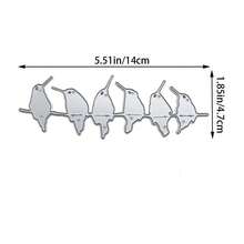 Singing Hummingbird Metal Die Cutting Set For Card Making, Spring Bird Card Cutting Dies, Scrapbooking Templates, DIY Scrapbook Album Decoration, Embossing Paper Card Craft Kit - Silver-white - View 4