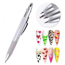 5/6 In 1 Professional Multi-Head Nail Art Dotting Pen, Suitable For Painting, Striping, Dotting, Glitter Nail Art, Pressure Activated, Ideal For Nail Technicians And Beginners - Multicolor - View 11