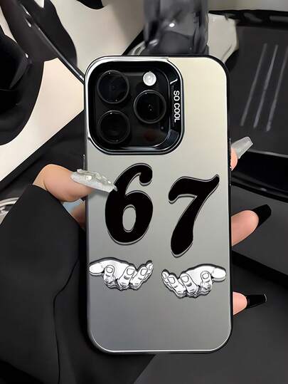 De nieuwe serie creatieve en modieuze IMD Laser telefoonhoesjes, nummer 67 met handgebaren, klassieke hybride telefoonhoesjes met schokbestendigheid en antislip, compatibel met iPhone 17/17Air/17Pro/17ProMax, 16/16Plus/16ProMax, 15, 14, 13, 12, 11-serie, geschikt voor Galaxy S22, S23, S24, S25 PLUS ULTRA-serie, paascadeau, kerst-/halloweendecoratie/verjaardagscadeau, voor een stel, vriendin, vriend, vriend of jezelf. Internationale versie, niet de binnenlandse versie.