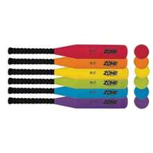 The Zone™ PX - Juego de bate y bola de espuma de 6 a 27 pulgadas de ancho o barril estrecho de 29 pulgadas; las bolas vienen con barril de 27 pulgadas de ancho - Rojo naranja amarillo verde azul morado. - Ver 4