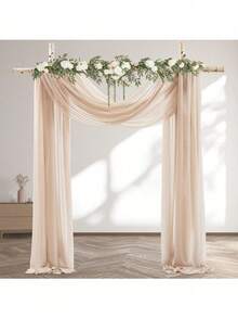 1 Roll Champagne Color Large Size 2.46ft*164.04ft DIY Tulle Bridal Veil, Mosquito Net, Handmade Sewing Wedding Decor, Photography Backdrop Fabric, Suitable For Wedding Decoration, Party, Birthday, Home, Outdoor - H-Champagne - View 9