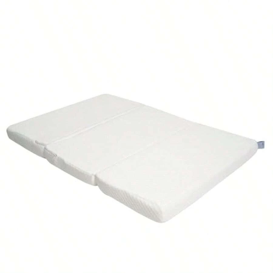 MEMORY FOAM BABY Colchón de Cuna de Bebé Para Viaje Plegable - Firmeza Media - Blanco - 102 x 71 x 6 cm - Hecho de Espuma de Poliuretano - Blanco - Ver 1