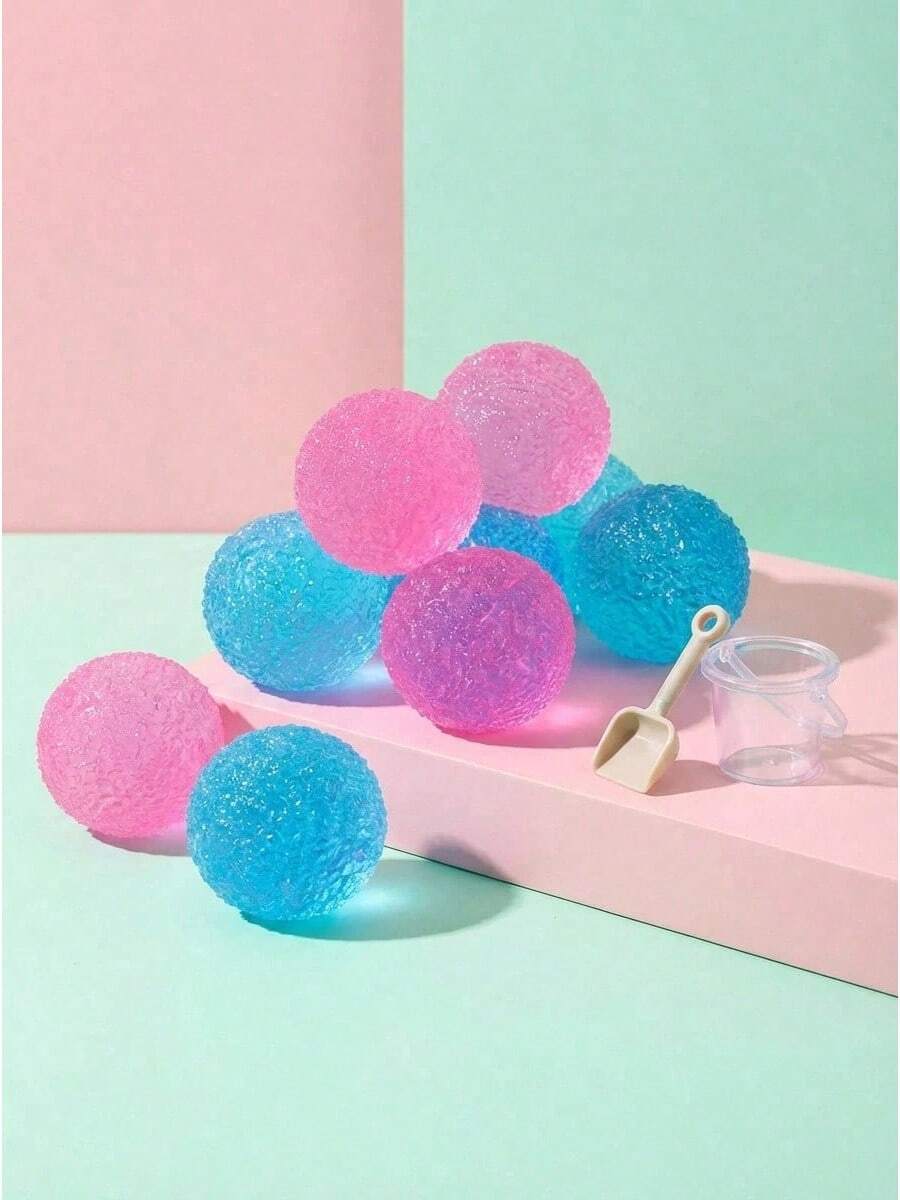 Best-Selling Item1/2/3/6/9pcs Mini Textured Stress Relief Ball: High Density Solid Soft Gel Toy, 1.6 Inch Small Sensory Fidget Toy, Suitable For Kids And Adults, Quiet Classroom Stress Relief Item, Malt Filling, Student Prize - 1 件 - 藍色 - 查看 1