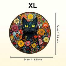 1件装奇幻花园守护猫木制拼图，不对称动物造型木制拼图，装饰艺术品，桌面益智拼图，独特的儿童教育拼图，节日礼物，成人木制拼图，返校礼物，母亲节礼物，生日礼物 - 彩色 - 查看 9