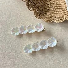 2pcs Bohemian-Style High-End Seaside Vacation Side Parting Hair Clips For Women, Featuring A Sea Star, Shell And Pearl Interlocking On The Front Forehead, Clear And Cold Edge Clips, Hair Accessories For Small And Unique Styles, Summer Accessory. - Multicolor - View 11