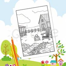 GDTME 乡村之春：成人及青少年大胆简约涂色书，复活节、母亲节、父亲节、音乐节、婚礼季、返校季及生日的完美礼物。妈妈礼物、学习用品、文具、复活节礼物、房间装饰、办公用品、礼品、派对礼品袋填充物、玩具、2026年毕业派对用品 - 填色本 - 查看 5