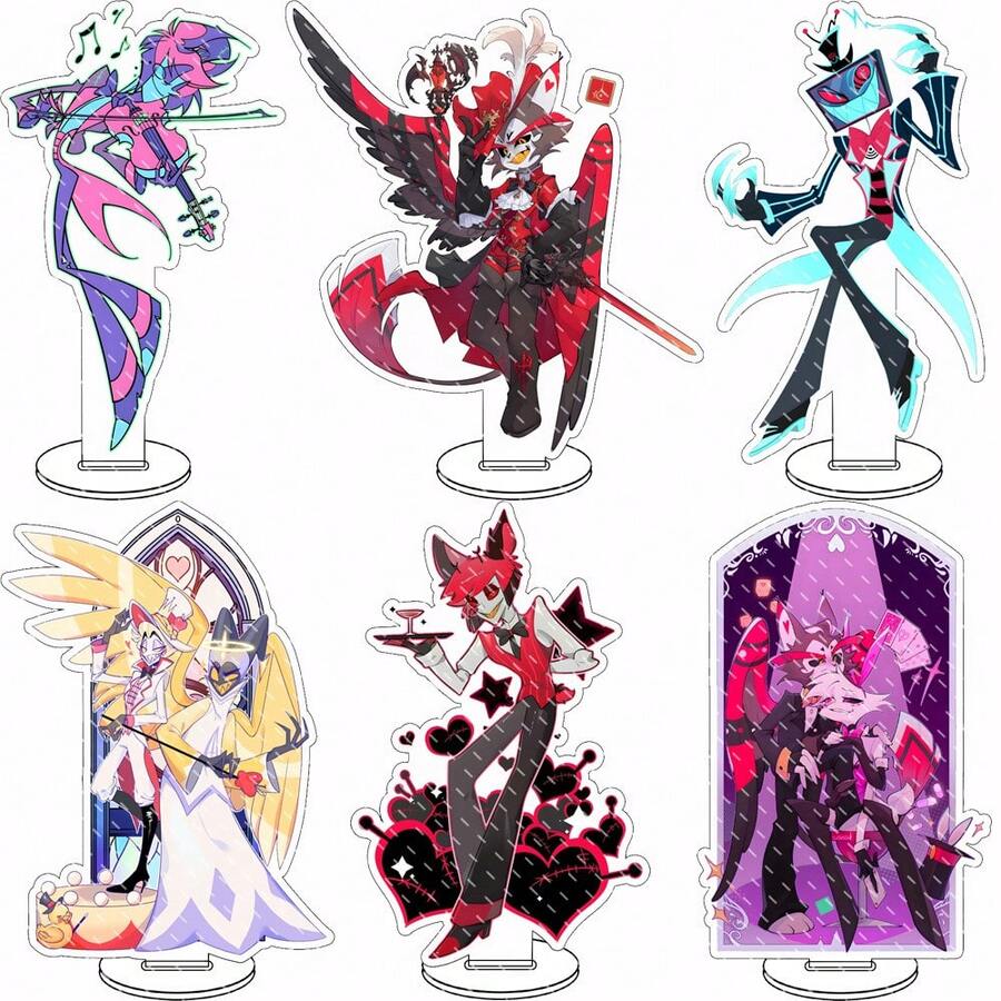 Anime Peripheral  Acrylic Stand, Charlie Morningstar Vaggie Alastor Husk Cute Figure Gift & Desktop Decoration - 10 - 查看 1