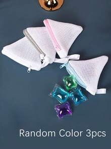 Zippered Laundry Soap Bag - Thick Mesh Wash Bag With Corner Design, Suitable For Washing Shoes, Can Be Used To Store Spice Beads, Laundry Detergent, Fabric Softener, Suitable For Delicate Items Washing, Durable Fine Mesh Laundry Bag For Underwear, Clothing - Machine Washable Detergent Container (Suitable For Liquid/Gel Capsules) Shoe Bag - Suitable For Laundry Room Organization - Multicolor - View 9