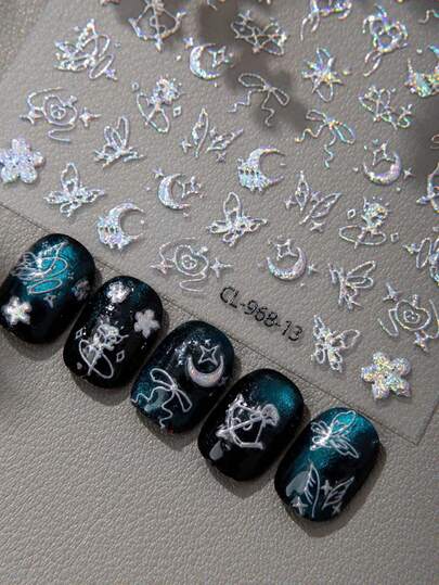 Cartoon Interesting Nail Stickers, Nail Stickers To Relieve Stress, Women's Self-Adhesive Nail Stickers, 5D Embossed Effect, Cute And Fun, Exquisite Themes, Simple DIY Nail Art Decor, Holiday Gifts, Party Style Stickers, Water Cup And Phone Decorative Stickers