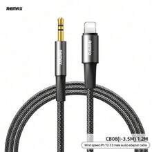 REMAX CB08(C-3.5M) Type-C To 3.5mm Male Audio Adapter Cable (1.2M), High-Definition Sound Quality, No Playback Delay, Sturdy And Durable, Widely Compatible, Aluminum Alloy Connector, Scratch-Resistant And Wear-Resistant. - View 3