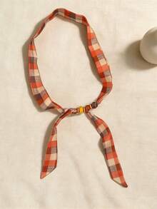 1件串珠围巾项链 女士小众可调节布料锁骨链颈链围巾服饰配饰礼品 - 彩色 - 查看 12