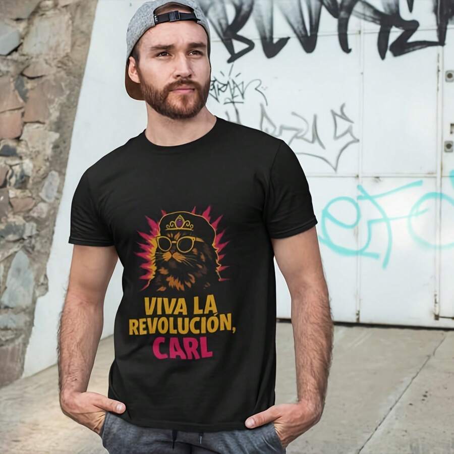 Viva La Revolucion Carl T-Shirt _ Dungeon Crawler Carl Fan Art - màu đen - Xem 1