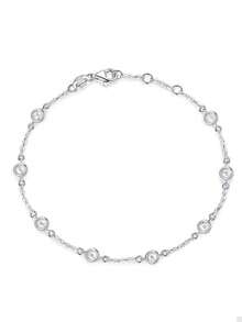 Kaletine Vòng tay bạc 925 đính đá Zirconia, thích hợp cho nữ giới đeo hàng ngày và trong các dịp lễ hội. - Bạc - Xem 7