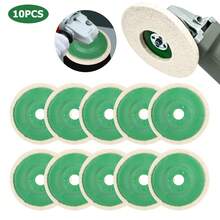 10Pcs 4 Inch Wool Polishing Wheel Set – Felt Buffer Pads & Compound For Marble Polishing - A - View 3