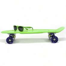 Stereo Vinyl Cruiser Plastic Complete Skateboard Green/Estéreo Crucero binal Completo Plastic Complete Skateboard Verde - NOTA verde fluorescente - Ver 4