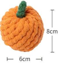 Dog Rope Knot Toy, Chewable Rope Fruit, Teething Toy Suitable For Puppies And Young Dogs, Cotton Rope Ball, Tug-Of-War Toy - Orange - View 1