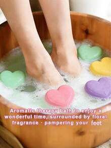 12颗/盒 植物精油泡澡球，香氛足浴球，溶于水，香味怡人，精美包装，心形足浴球，在家享受足浴，生日、婚礼、圣诞节及其他场合的绝佳礼物 - 12Pcs/盒 - 查看 6