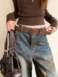 Retro Y2K Style Belt, New PU Leather Belt, Versatile For Jeans And Wide Pants, High-End - A - View 2