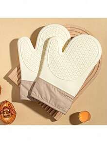 1pc Anti-Scald Microwave Oven Gloves, Heat Resistant Kitchen Baking Gloves,Resistant Silicone Oven Mitts - Home Kitchen, Non-Slip Kitchen Items, Festive Holiday Cooking Gifts Friendly For Home And Kitchen Organization - View 12