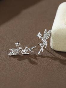 1对女士优雅耳环，波西米亚风，精致翅膀和触角设计，简约日常及派对饰品 - 耳環 - 查看 5