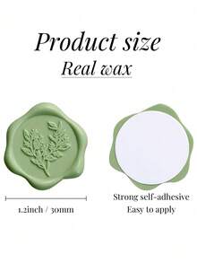 20/30/50/100 张蜡封贴纸,婚礼请柬信封封口贴纸,自粘信封封口贴纸,适用于婚礼、请柬、信封、礼品包装、圣诞节及其他场合。 - 薄荷綠 - 查看 10