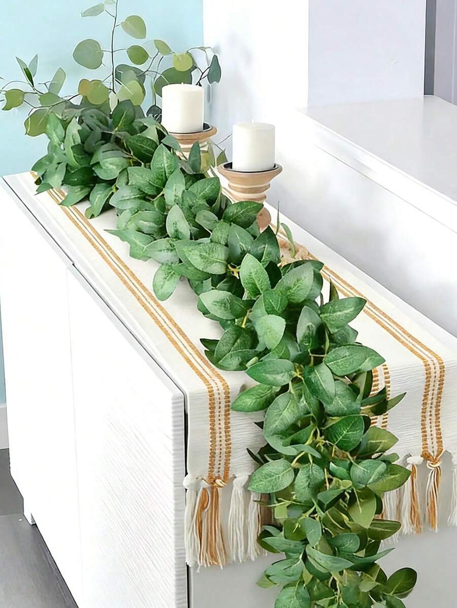 200cm Planta artificial de hojas de rosa enredadera