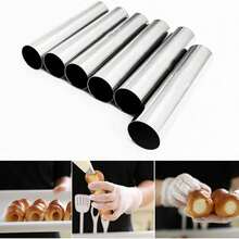 Khuôn làm bánh bằng thép không gỉ - Ống làm bánh cannoli tái sử dụng cho bánh ngọt Đan Mạch, làm bánh tại nhà cho gia đình, món tráng miệng ngày lễ và dã ngoại - Dụng cụ nhà bếp chuyên nghiệp tự làm - Xem 10