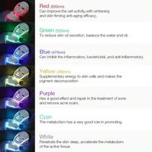 7-Color LED Necked Facial Mask LED Light Facial Mask Skin Beauty Instrument Face Lift Firming Massager - 美規A型插(110-127V) - 查看 4