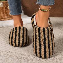 1 par de pantuflas unisex estampadas a rayas - Cómodas, cálidas, suaves, silenciosas - Colores de moda para todas las estaciones - Adecuadas como regalos de vacaciones/cumpleaños, organizador de zapatos, ahorro de espacio, uso en exteriores, jardín, viajes esenciales, portátiles, playa esenciales, temporada de graduación, ceremonia de graduación, regalo de graduación, felicitaciones graduado, valedictorian, finalización de la escuela, fiesta de graduación - Pantuflas para hombre y mujer - Ver 8