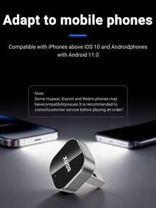 XUDA 2026 新款二合一无线 CarPlay/Android Auto 适配器 - 2.4-5.0 GHz WiFi 5 CarPlay 转换器，有线转无线，快速自动连接，零延迟，小巧设计，兼容 和 Android 设备，带 USB/USB-C 接口，不含电池 - A - 查看 5