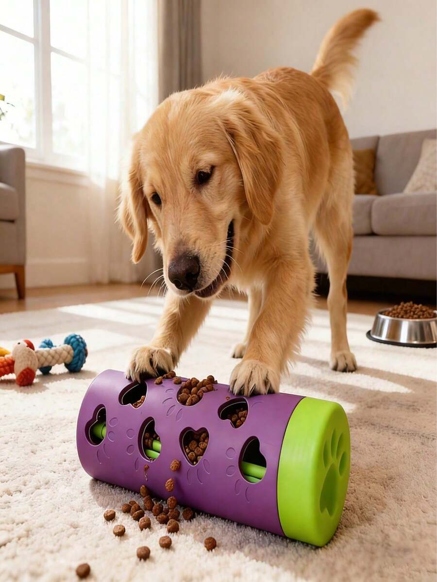 2pcs New Detachable Pet Slow Feeder Toys, Chew-Resistant Grinding Snack Rollers, Energy Consumption & Boredom Relief Gadget, Suitable For Medium/Small Cats & Dogs, Indoor/Outdoor Use
