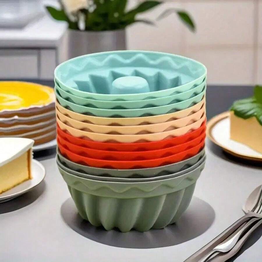 Silicone Mini Brownie Molds Non-Stick Heat Resistant Muffin Cups Reusable Baking Tools