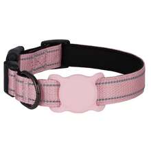 AirTag Locator Dog Collar, Reflective Safety Design, Adjustable Nylon Material, Anti-Lost Pet Collar For Small, Medium And Large Dogs - Pink - View 10