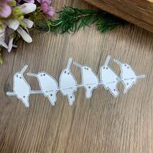 Singing Hummingbird Metal Die Cutting Set For Card Making, Spring Bird Card Cutting Dies, Scrapbooking Templates, DIY Scrapbook Album Decoration, Embossing Paper Card Craft Kit - Silver-white - View 5