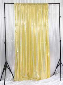 1/2pcs 145*210cm Shiny Silver/Gold Sequin Party Backdrop Curtain, Wrinkle-Resistant Colorful Glitter Backdrop, Wedding Birthday Photography Background, Baby Christening, Birthday Party, Photo Booth, Anniversary, Graduation Ceremony, Home Decor - View 8