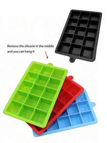 Khay làm đá silicon 15 ô, 4 màu sắc để lựa chọn, dễ lấy đá ra, thiết kế dạng lưới đơn giản, có thể xếp chồng lên nhau. Thích hợp cho sinh viên, khay làm đá tái sử dụng cho gia đình, quán bar, câu lạc bộ và các loại đồ uống mùa hè ngoài trời. Áp dụng cho cocktail và trái cây. Đồ dùng nhà bếp, hình vuông, dễ lấy đá ra, làm đá tiện lợi, đóng gói kín. - Nhiều màu - Xem 6