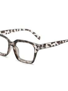 1 Cặp kính nhựa trong suốt họa tiết hình học dành cho nữ, thích hợp sử dụng hàng ngày, đi làm, xem TV, chơi game và các dịp khác. - Nhiều màu - Xem 6