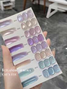 Miss Comoy 15ML 冰霜猫眼甲油胶，2026 新品热销 Iceland Aurora 闪粉猫眼甲油胶，沙龙专供 - 彩色 - 查看 2
